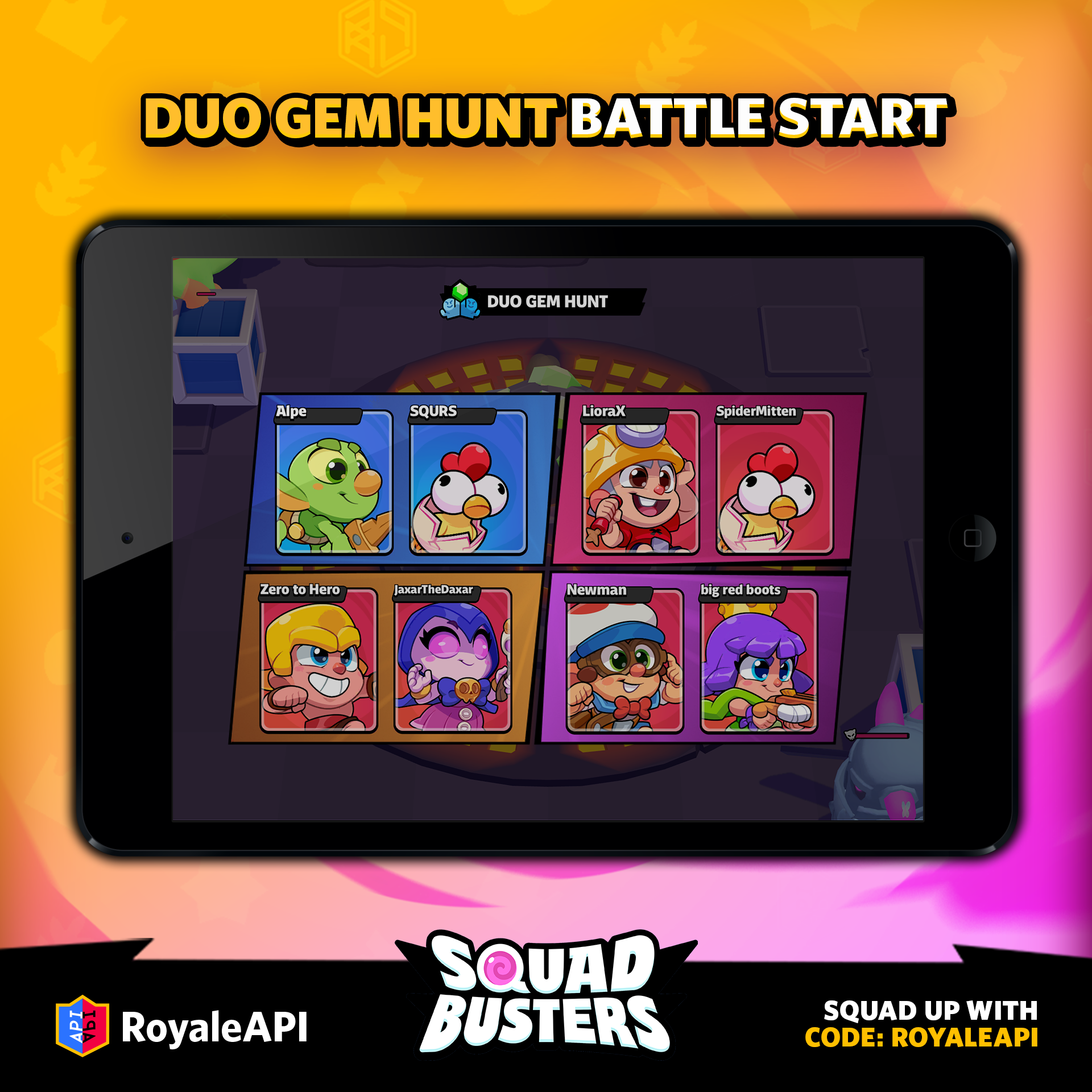 Duo Gem Hunt Start Screen