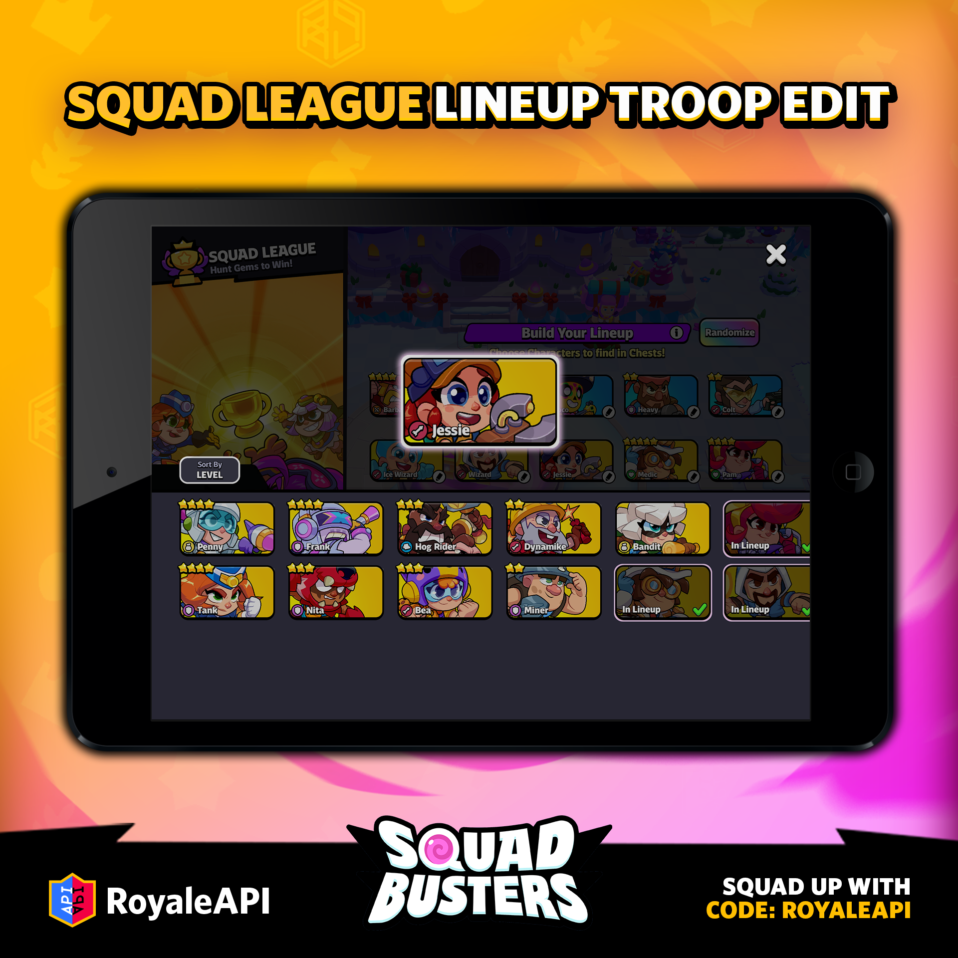 Squad League Lineup Edit